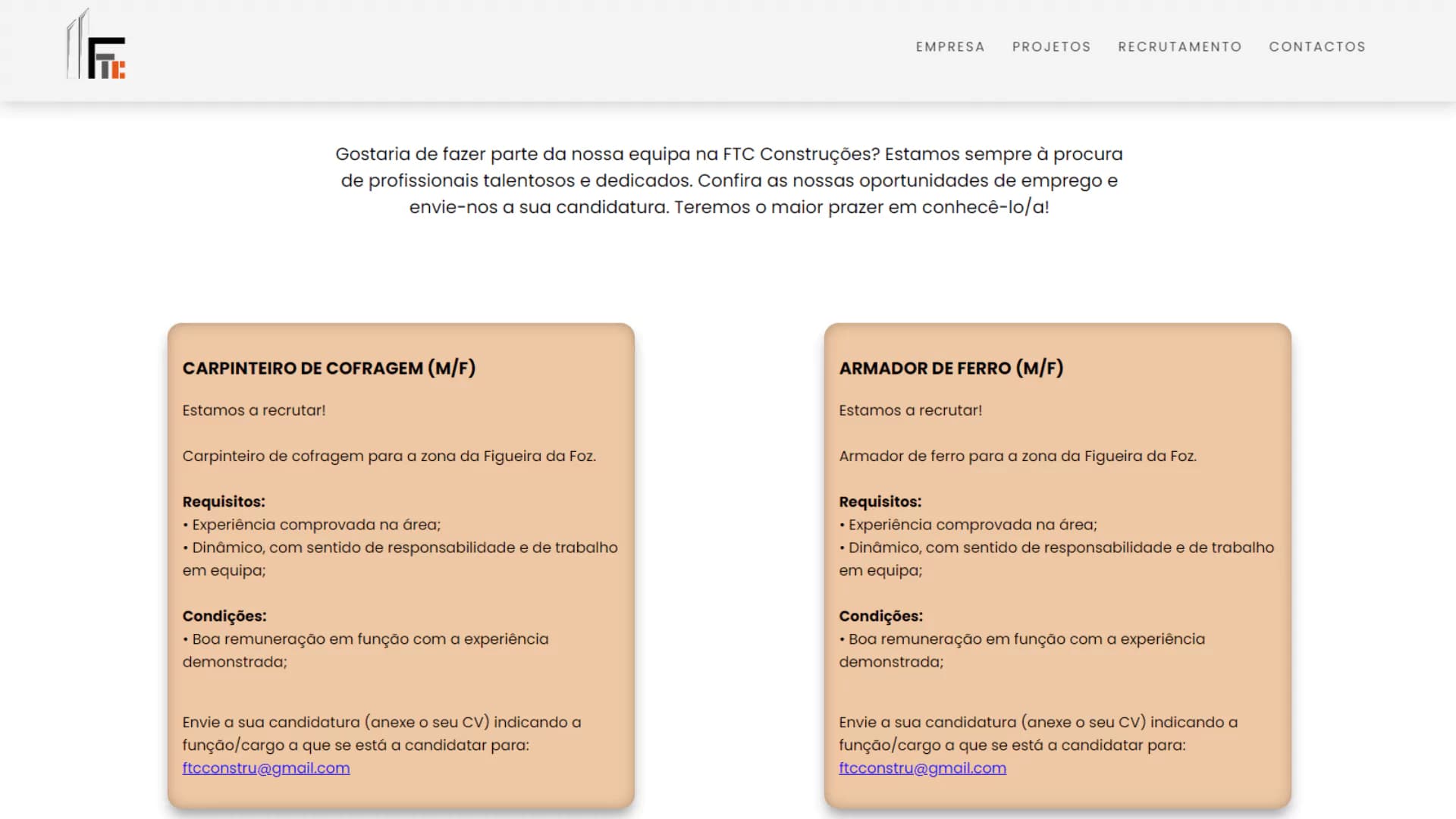 FTC Recruitment Page
